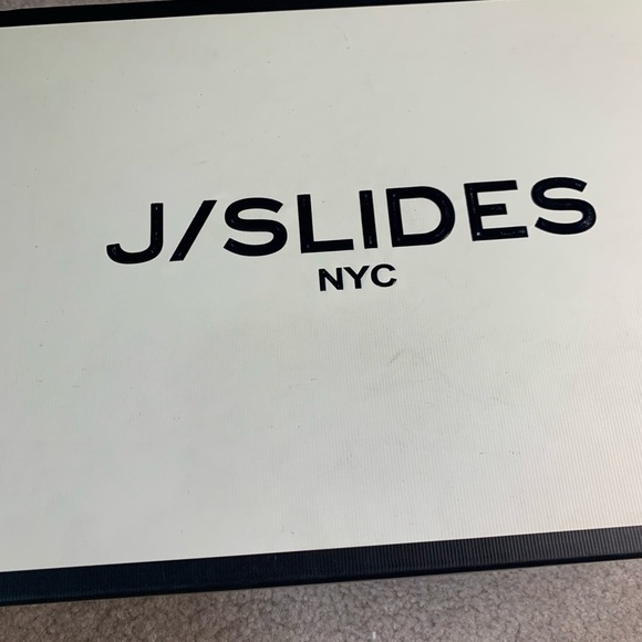 NIB J/Slides NYC Queenie Gold Leather Upper Cork Sole Sandal Women Size 8m - Picture 6 of 13